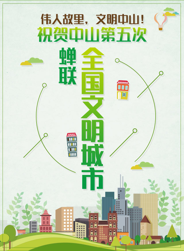 微信祝贺中山第五次获得全国文明城市荣誉称号！小程序游戏开发案例