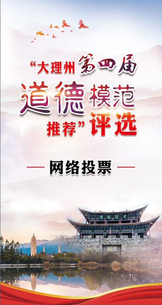 微信投票，大理州第四届道德模范评选网络投票投票案例