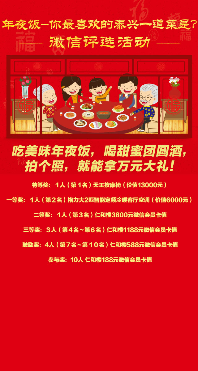 微信投票，年夜饭-你最喜欢的泰兴一道菜是？投票案例